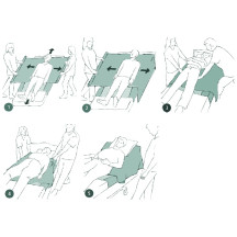 ABSORBUOJANTIS DAUGKARTINIO NAUDOJIMO PAKLOTAS SU VARTYMO RANKENĖLĖMIS ABSO SLIDE 75X90 CM