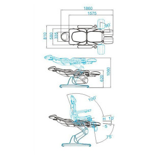 ELECTRIC PEDICURE CHAIR AZZURRO 870S PEDI