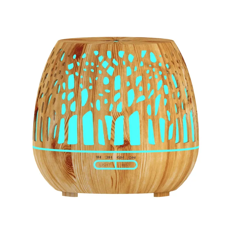ESSENTIAL OIL DIFFUSER, WOOD LED 400 ML