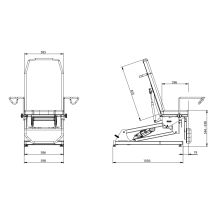 BEAUMOND BX4000 GYNAECOLOGICAL TABLE