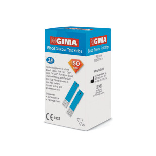 GLUCOSE TEST STRIPS FOR GIMA GLUCOMETERS