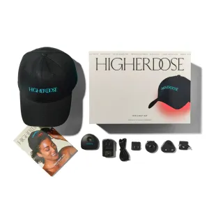 HIGHERDOSE® RED LIGHT AND NEAR-INFRARED THERAPEUTIC CAP HIGHERDOSE® RED LIGHT AND NEAR-INFRARED THERAPEUTIC CAP