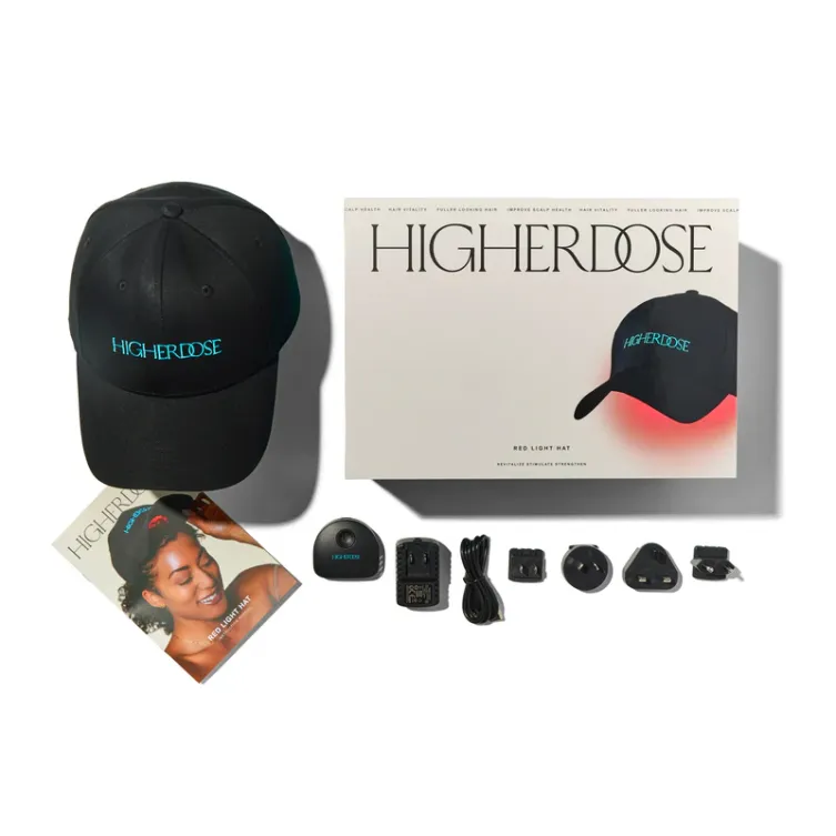 HIGHERDOSE® RED LIGHT AND NEAR-INFRARED THERAPEUTIC CAP, Light therapy