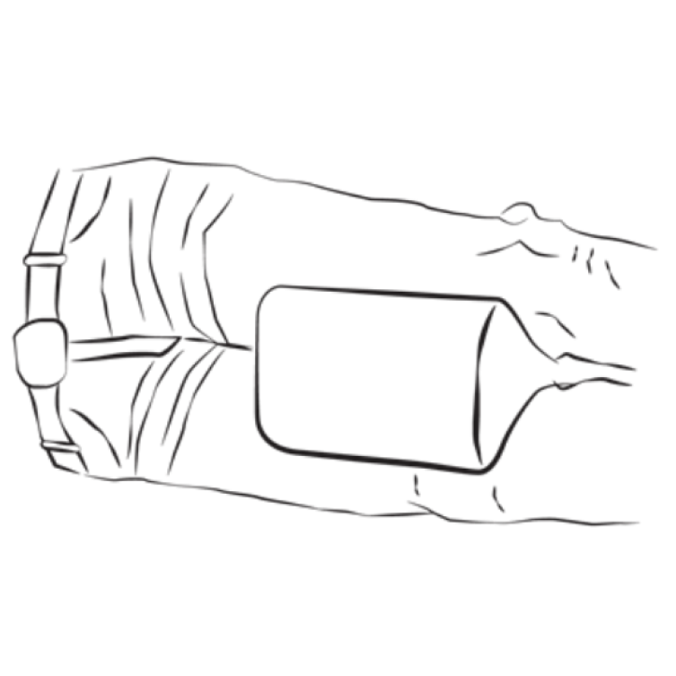 LEG CUSHION WITH LOCKING STRAPS