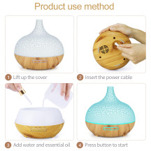 LED PATTERNED ESSENTIAL OIL DIFFUSER. 400 ML