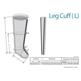 Leg cuff, size L, for device MK400