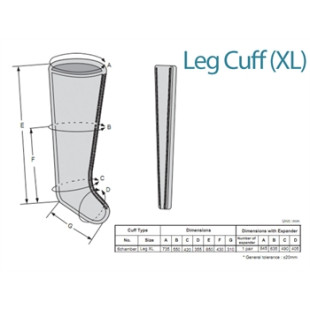 Cuff for leg XL, for device MK400