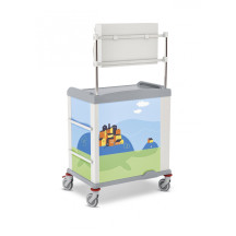 MULTIFUNCTIONAL TROLLEY FOR THE PEDIATRIC CABINET
