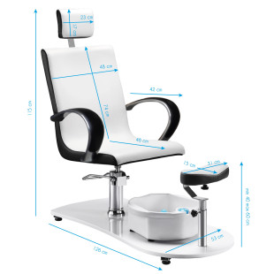 PEDICURE CHAIR WITH FOOT BATH-MASSAGER