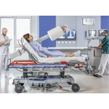 SELF-PROPELLED LAYING TRANSPORT TROLLEY VELA, Medical beds