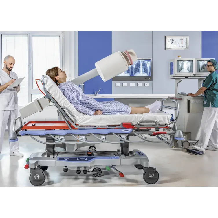 SELF-PROPELLED LAYING TRANSPORT TROLLEY VELA, Medical beds