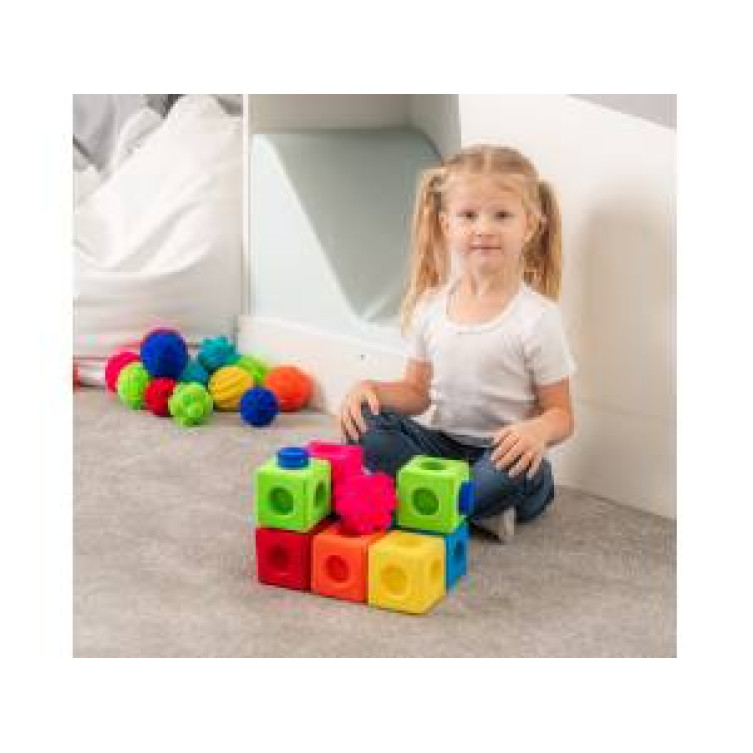 Sensory coloured velvet blocks