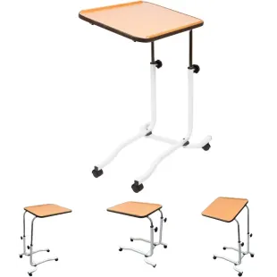 A TABLE ABOVE THE BED