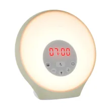 SUNRISE ALARM — СВЕТОВОЙ БУДИЛЬНИК С 30-МИНУТНЫМ ВОСХОДОМ СОЛНЦА, НОЧНЫМ РЕЖИМОМ И СВЕТОМ ДЛЯ ПОДДЕРЖКИ НАСТРОЕНИЯ, Светотерапия