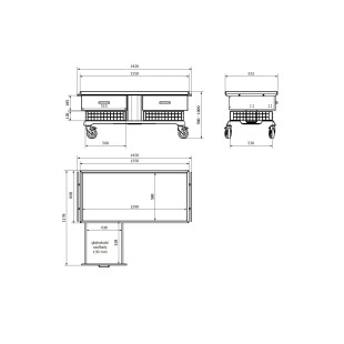 VETERINARY TABLE URSO WITH DRAWERS