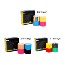 "YELLOWTAPE" KINEZIOLOGINĖS JUOSTOS - 5 CM, MIŠRI PAKUOTĖ, 4 VNT.