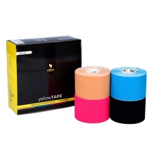 "YELLOWTAPE" KINEZIOLOGINĖS JUOSTOS - 5 CM, MIŠRI PAKUOTĖ, 4 VNT.