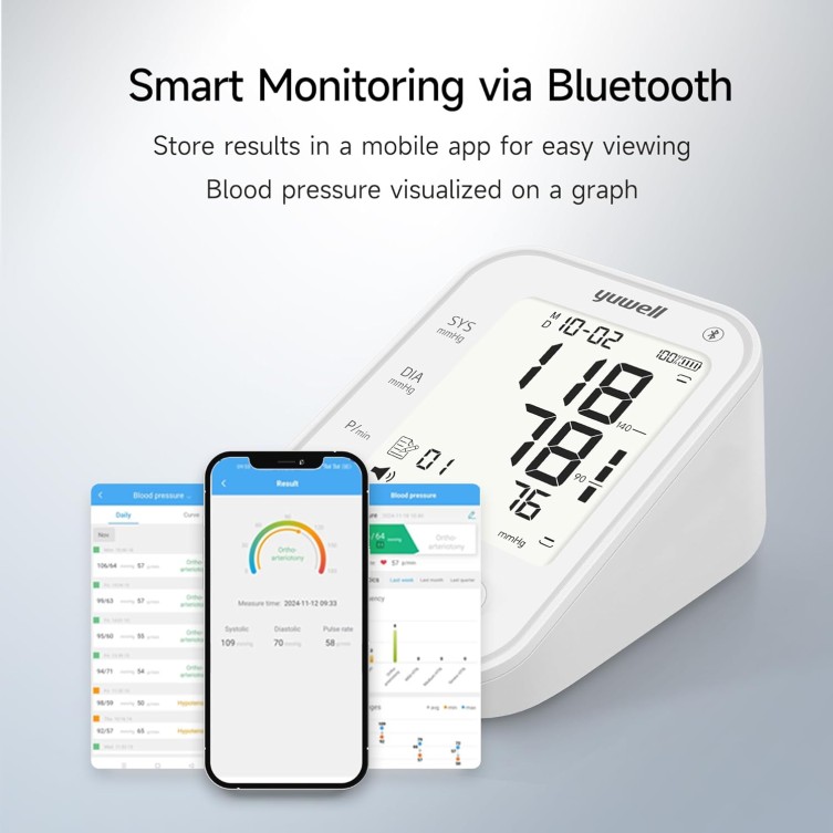 YUWELL YE650AR DIGITAL BLOOD PRESSURE MONITOR WITH BLUETOOTH