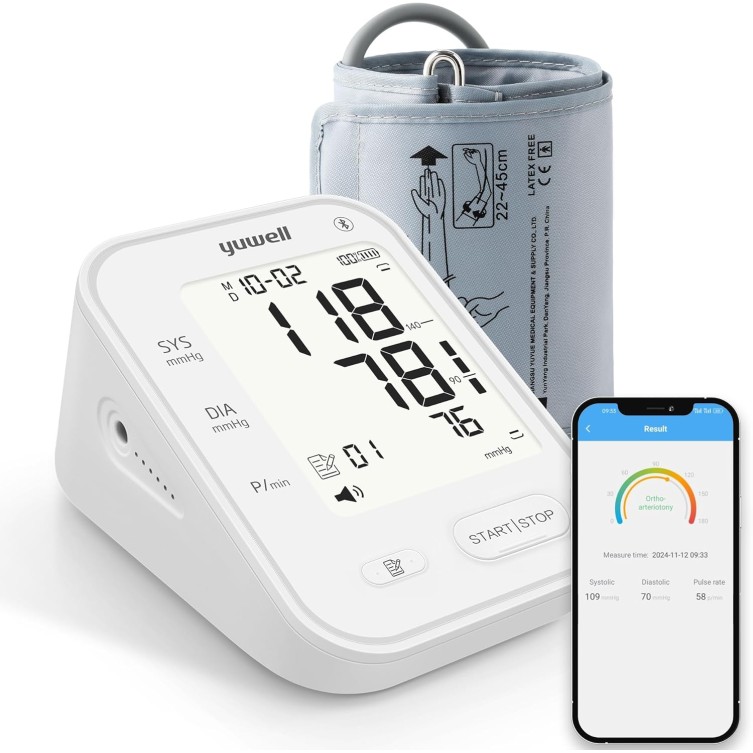 YUWELL YE650AR DIGITAL BLOOD PRESSURE MONITOR WITH BLUETOOTH