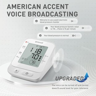 YUWELL ROKAS ASINSPIEDES MĒRĪTĀJS AR BALSS FUNKCIJU