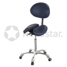 Ergonomic saddle-type chair with backrest Royal Blue