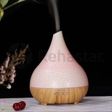 Essential oil diffuser, LED 400 ml white patterned