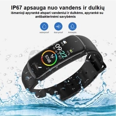 Temperature Measure Waterproof Smart Bracelet Smart Band With Heart Rate  Black | Watches | Watches & Clocks