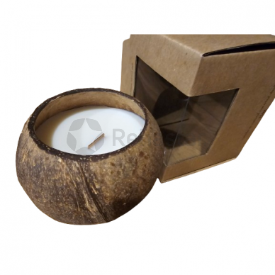 Kvepianti žvakė "Kokosas" natūralaus kokoso riešuto kevale