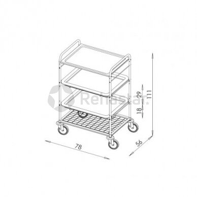 Logistikos vežimėlis NEMO140 - 5014 2