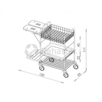 Logistikos vežimėlis NEMO130 - 5013