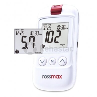 Gliukomatis Rossmax HS200 su Bluetooth