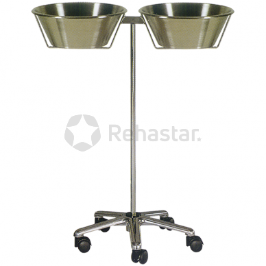 Stainless steel stand with two bowls H48.2 7 L