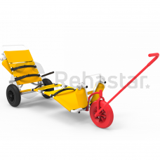 Additional front wheel with handle for transporting SOFAO on the beach
