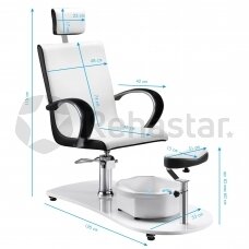 Pedicure chair with foot bath-massager