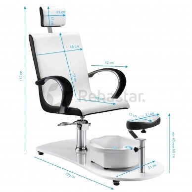 Педикюрное кресло с ванночкой-массажером для ног