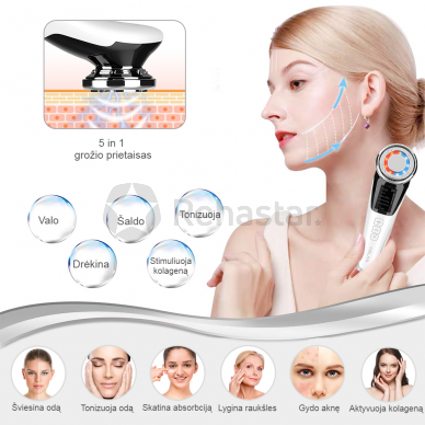 ANLAN EMS Массажер для лица красное и синее светотерапевтическое устройство для красоты
